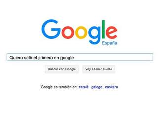 Búsqueda en Google para salir el primero