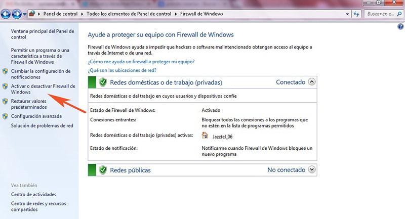 Firewall de Windows