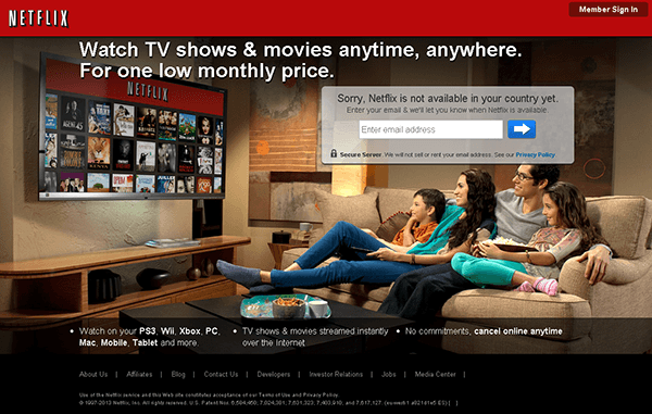 Web de Netflix