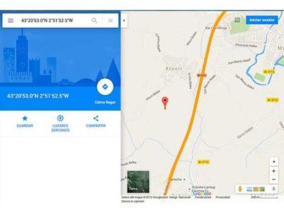 Mapa con ubicacion de Google Maps