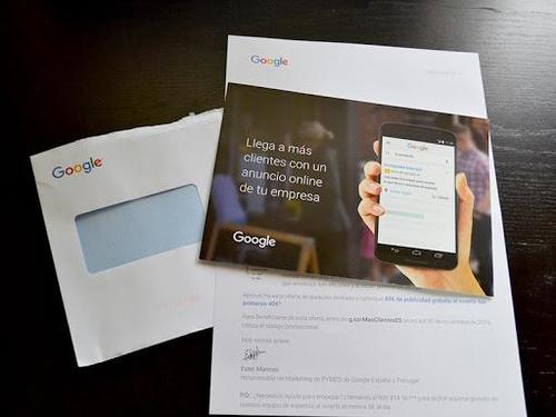 Carta promocional Google