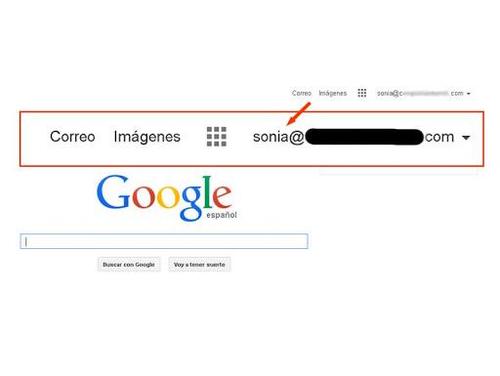 Sesión iniciada en Google
