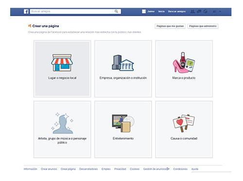 Página empresa Facebook Conquista internet