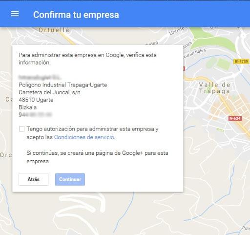 Control ficha Google My Business Conquista internet