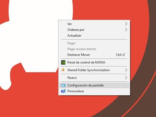 Configuración pantalla