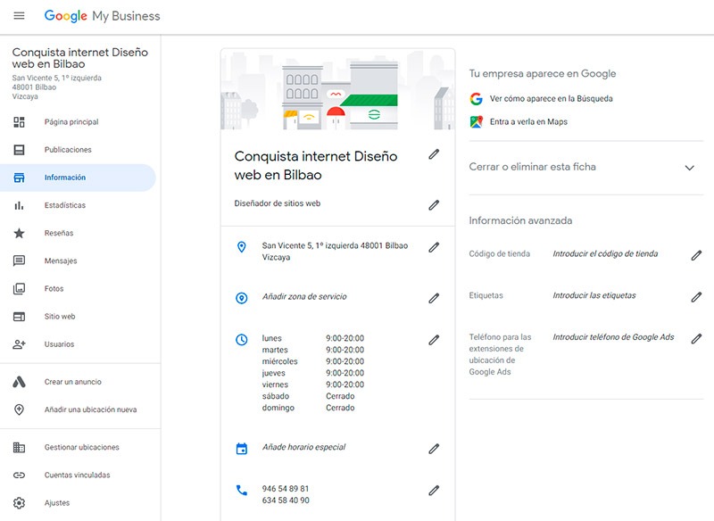 Posicionamiento Local Conquista internet Bilbao