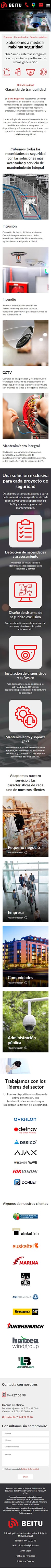 Diseño web móvil de Beitu digitala