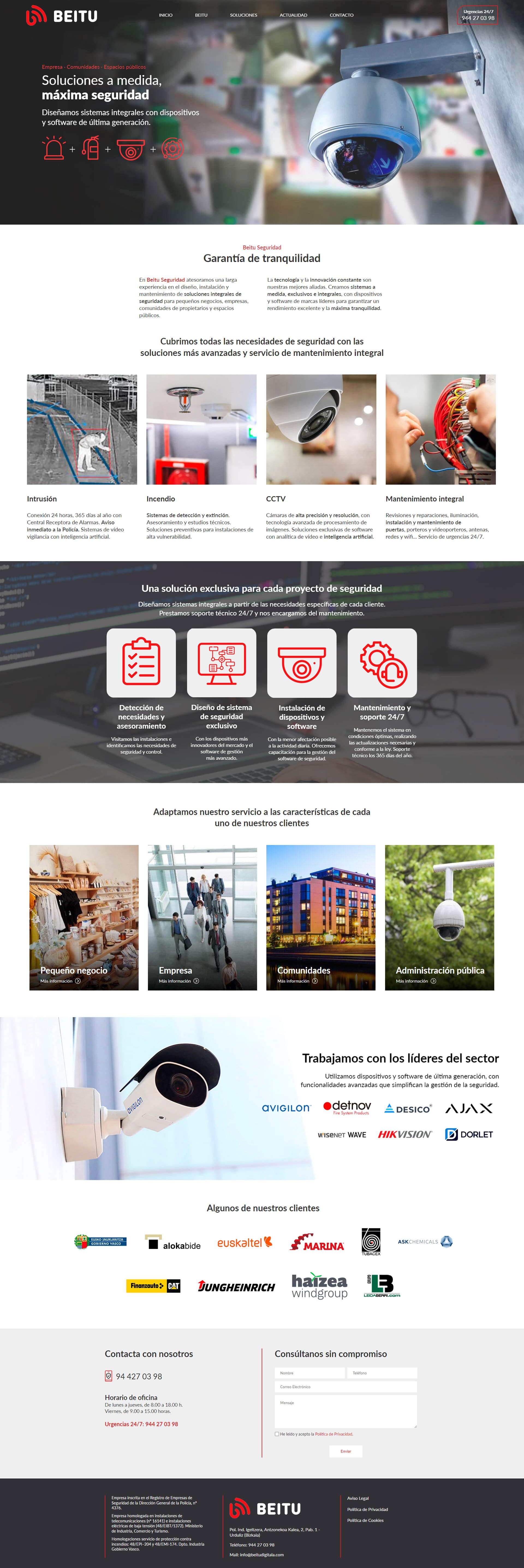 Diseño web de Beitu digitala