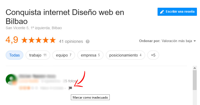 Cómo eliminar reseñas de Google Conquista internet